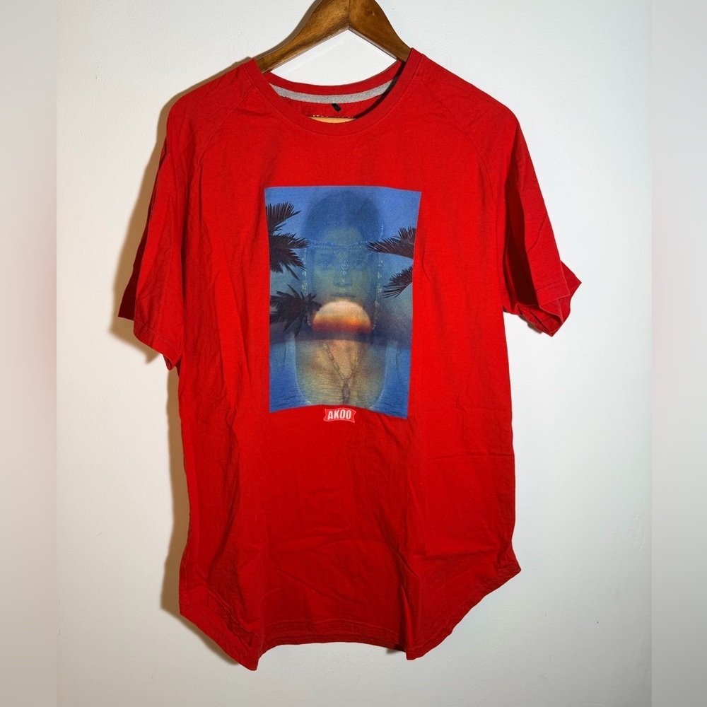 Akoo Streetwear Tunic Red Graphic T-Shirt
